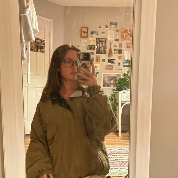 Vintage 1990s gartwell viasport beige zip windbreaker mens bomber jacket (L) - Picture 3 of 4